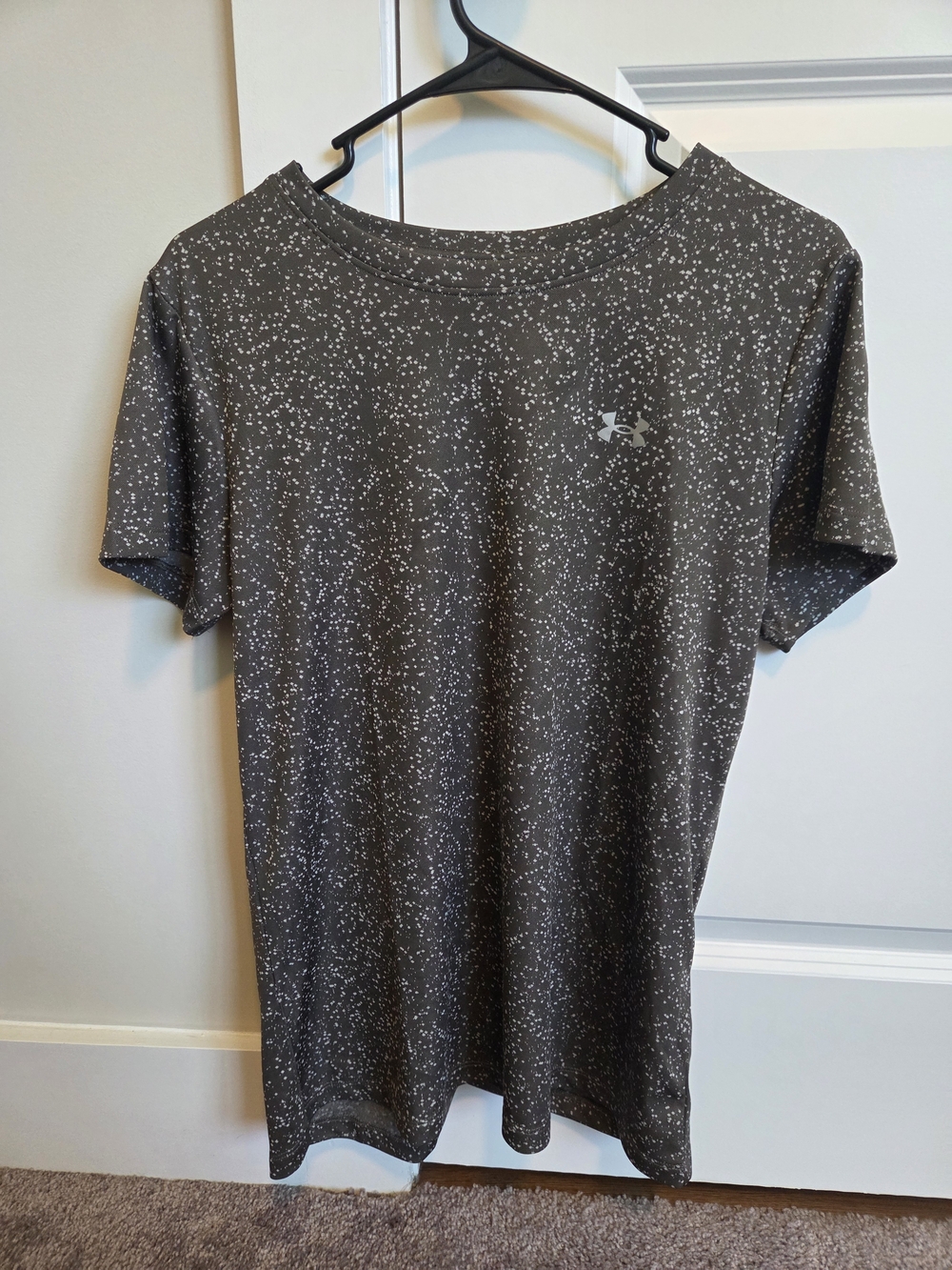 Under Armour Women's Grey/brown Speckle Short Sleeve Performance Tee